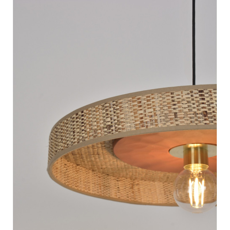 Lustre Raphia Suspension Portinatx L Céramique Raphia - Market Set | Comptoir des Lustres