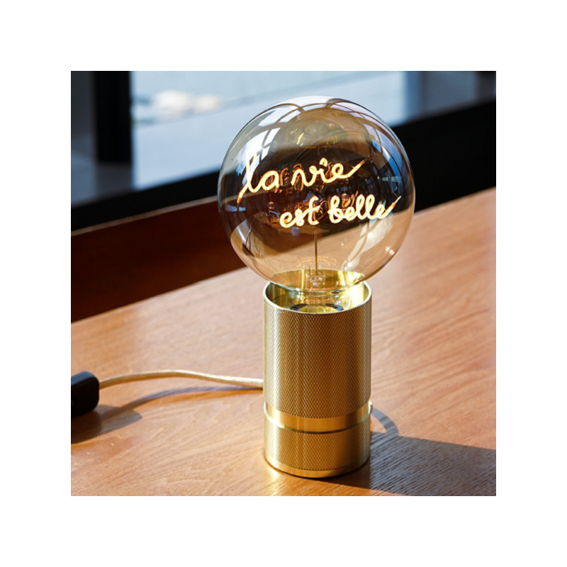 Ampoule LED à filament ambre La vie est belle Jaune MITB Comptoir