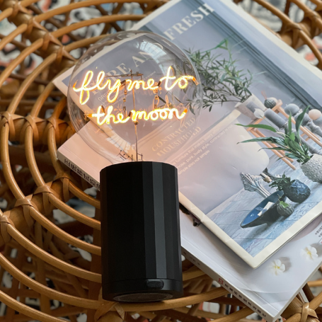 Ampoule LED à filament ambre Fly me to the moon Jaune - Message In The Bulb