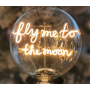 Ampoule LED à filament ambre Fly me to the moon Jaune - Message In The Bulb
