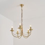 Lustre bougies Châtelet 5 lampes Laiton massif - CVL luminaires