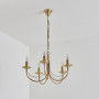 Lustre bougies Châtelet 5 lampes Laiton massif - CVL luminaires