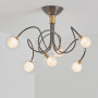 Lustre Mumbai bicolore Graphite/Laiton bruni - CVL luminaires