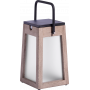 Lanterne LED solaire Tecka en teck finition Duratek- Les Jardins