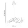Suspension Selenitis D56 en papier Murano - Market Set