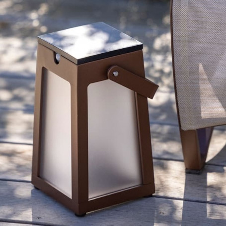 Lanterne LED solaire Tinka Corten - Les Jardins