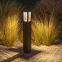 Borne LED solaire Tradition 90 cm Corten - Les Jardins