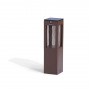 Borne LED solaire Tradition Corten 40 cm - Les Jardins