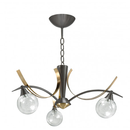 Lustre Maori 3 lampes Bicolore Graphite/Laiton - CVL luminaires