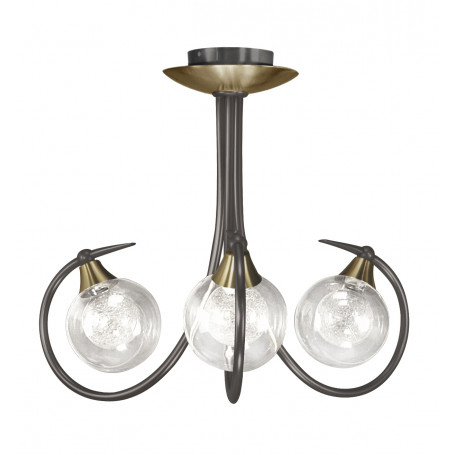 Lustre Osiris 3 lampes Graphite/Laiton CVL Luminaires