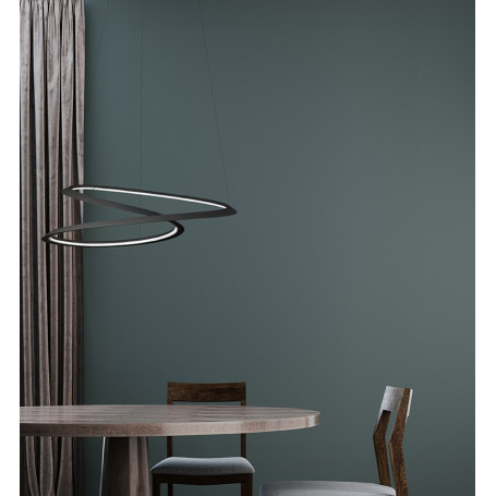 Suspension LED Kepler Petite Downlight Noir - Nemo