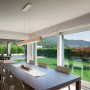Suspension LED Badia chêne - Fabas Luce