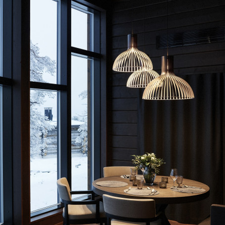 Suspension en bois Victo Noir Secto Design Comptoir des Lustres