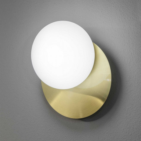 Applique Ninfea Laiton Verre opalin - Ideal Lux