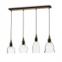Suspension en verre Gretel 4 lampes - Ideal Lux