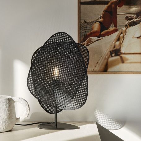 Lampe Screen à 2 panneaux en cannage naturel - Market Set