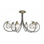 Lustre Osiris 6 lampes Graphite/Laiton - CVL luminaires