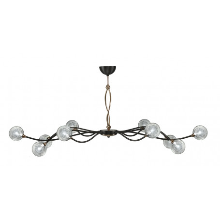 Lustre Sabia 10 lampes Graphite/Laiton - CVL luminaires