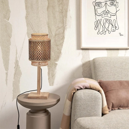 Lampe à poser en bambou Bhutan H45cm - Good&Mojo