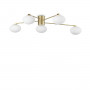Plafonnier Hermes Laiton Verre opalin - Ideal Lux