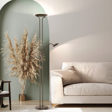 Lampadaire LED Tallri avec liseuse - Fischer & Honsel