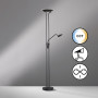 Lampadaire LED Tallri avec liseuse - Fischer & Honsel