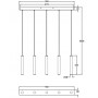 Suspension LED Prado 5 lampes - Fabas Luce