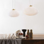 Suspension Plisse 45 cm en verre strié - Ideal Lux