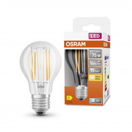 Ampoule LED filament Standard 7.5 W Claire - Osram