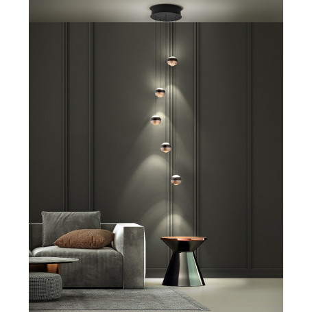 Suspension LED Orbit 5 lampes - Trio Lighting