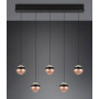 Suspension LED Orbit 5 lampes linéaire - Trio Lighting