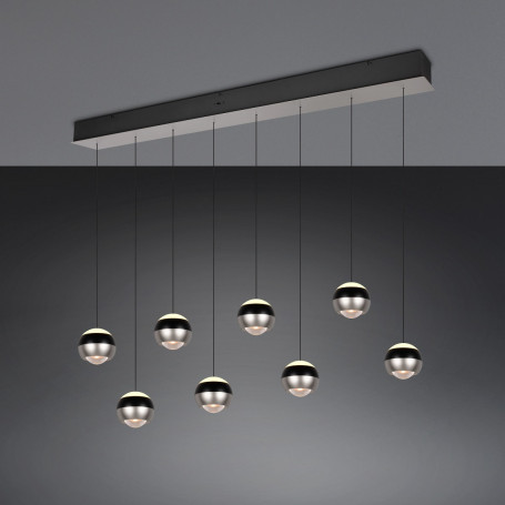 Suspension LED Orbit 8 lampes linéaire - Trio Lighting