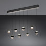 Suspension LED Orbit 8 lampes linéaire - Trio Lighting