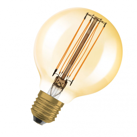 Ampoule LED filament 8.8W Vintage Edition 1906 Globe 80mm Doré OSRAM