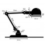 Lampe de table Signal SI333 Acier brossé - Jieldé