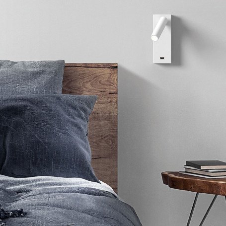 Applique liseuse LED Chelsea prise USB - M.D.C.