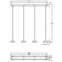 Suspension 4 LED Dunk - Fabas Luce
