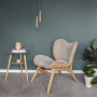 Suspension LED tube Chimes en bois - Umage