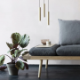 Suspension LED tube Chimes en bois - Umage