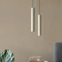 Suspension LED tube Chimes en bois - Umage