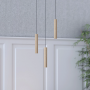 Suspension LED tube Chimes en bois - Umage