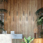 Suspension LED tube Chimes Tall en bois - Umage