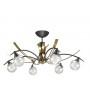Lustre Oriya 6 lampes Graphite/Laiton - CVL luminaires