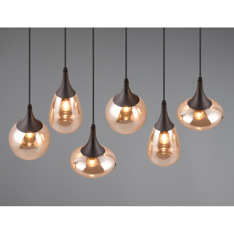 Suspension Lumina 6 lumières - Trio Lighting | Comptoir des Lustres