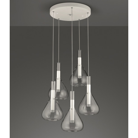 Suspension LED Cipera 5 lumières Cinque Lighting - Trio Leuchten
