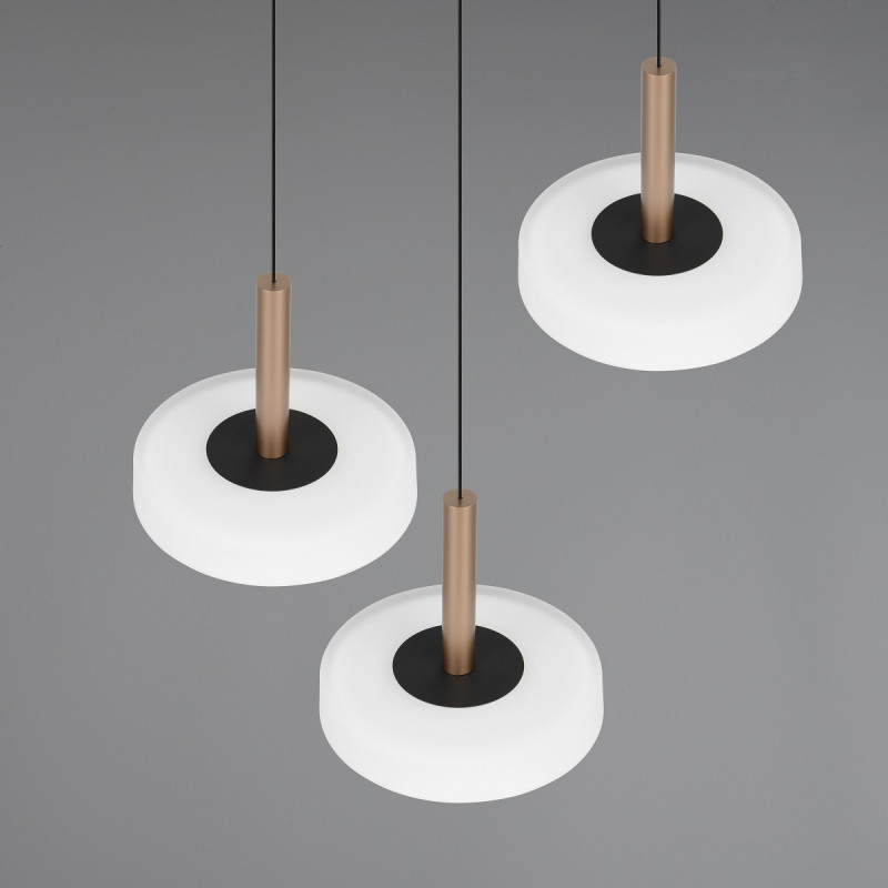 Suspension Vintage Industrielle - DELIPOP - 3 Lumières - Plafonnier