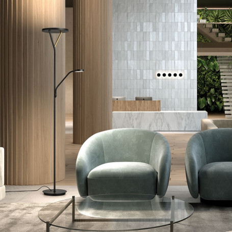 Lampadaire à LED Plana avec liseuse - M.D.C.
