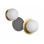 Applique Floc Duo Plus M Verre opalin Métal - M.D.C.