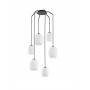 Suspension Jap 6 lampes verre opalin - M.D.C.