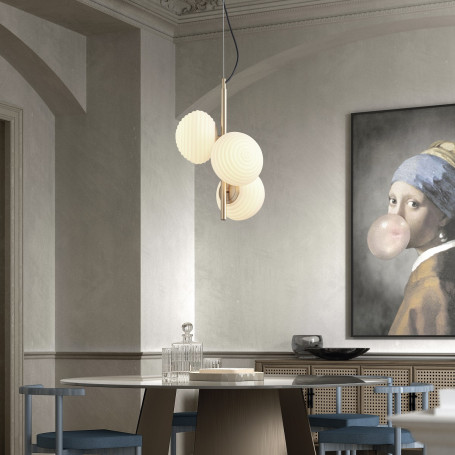 Suspension Ciao 3 lampes Verre opalin - M.D.C.